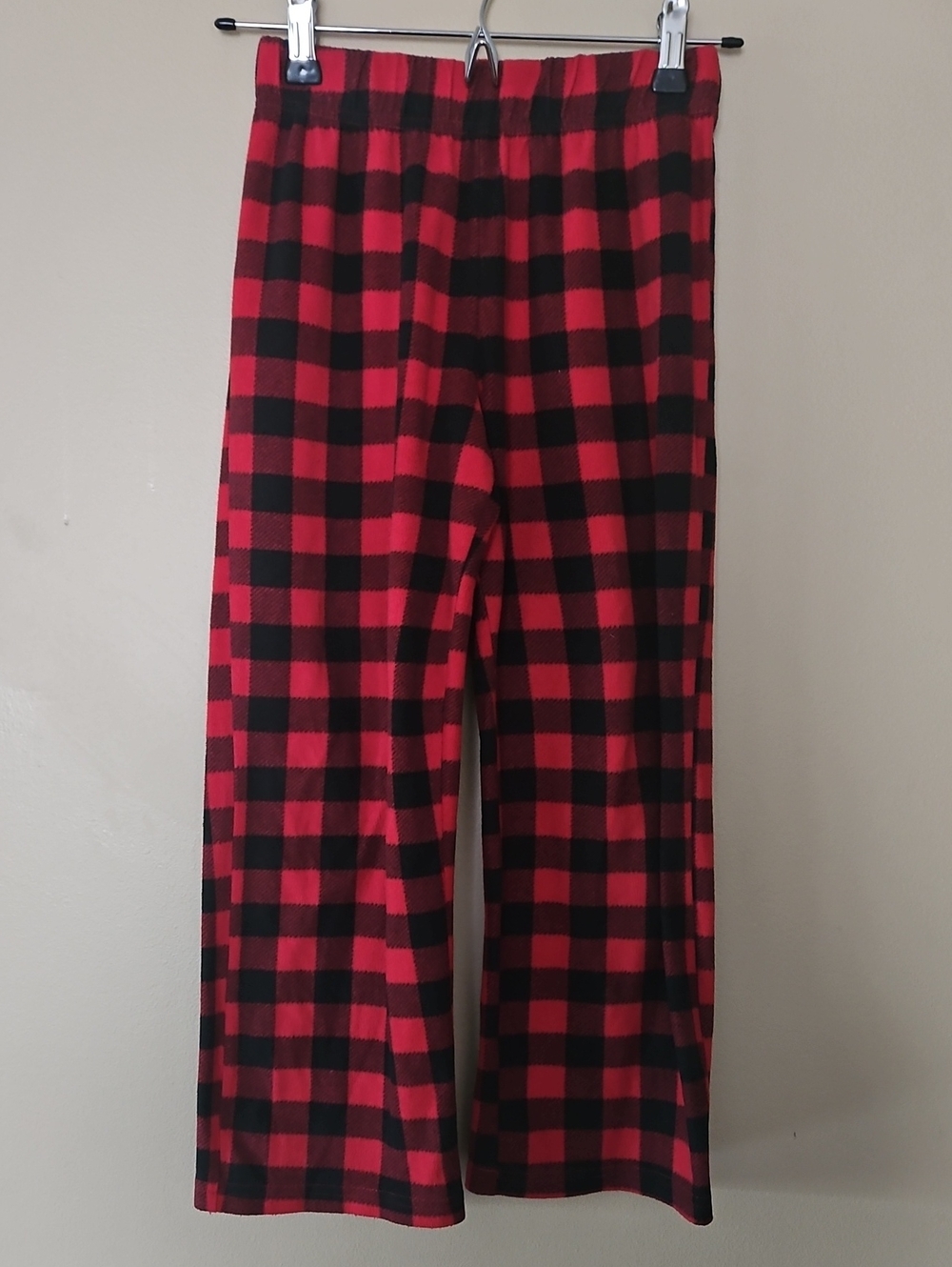 Cuddl Duds Red and Black Buffalo Plaid Kids Pajama Bottoms